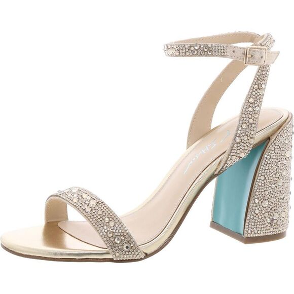 Betsey Johnson Gold‎ Sparkly Heels - Picture 1 of 3
